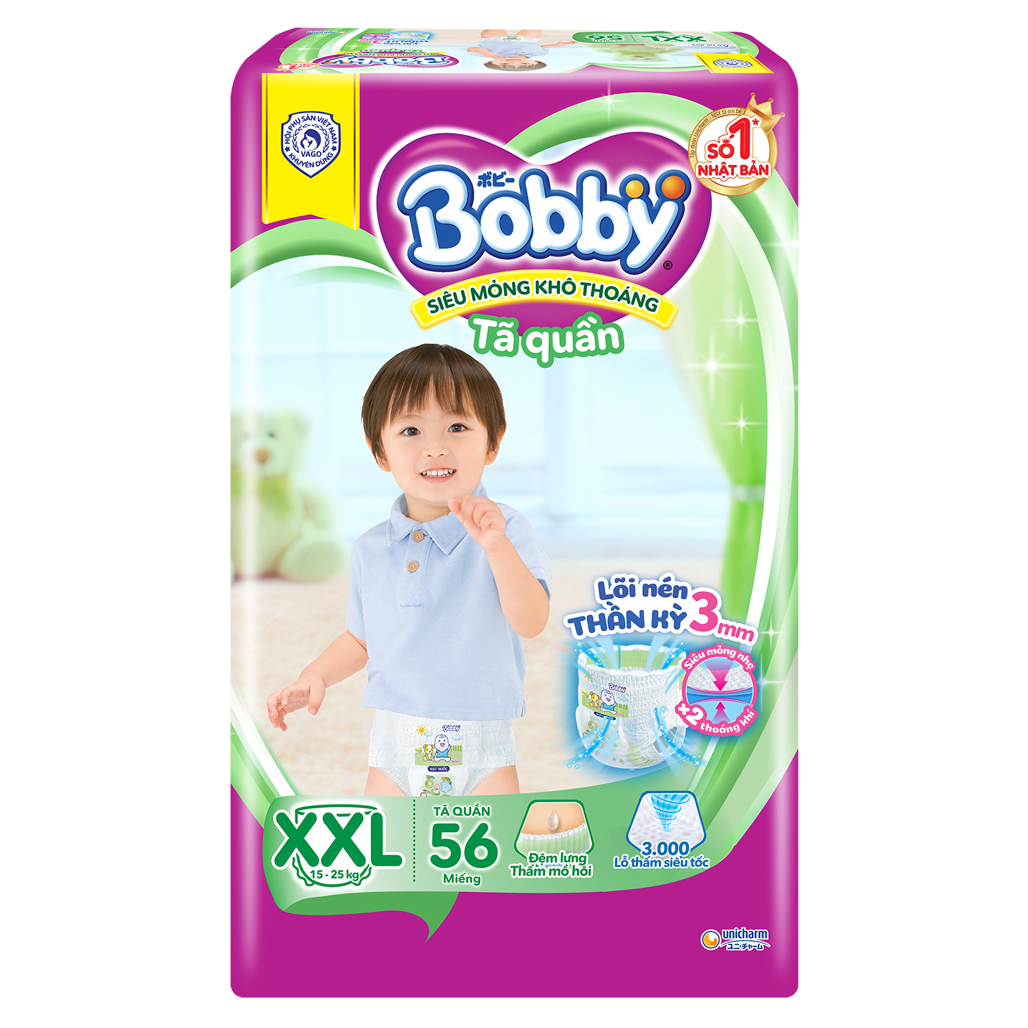 Bỉm - tã quần Bobby Fresh XXL 56 miếng